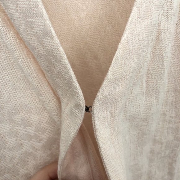 The Muses Lounge Pale Ivory Textured Balloon Long Sleeve Cardigan M - Picture 6 of 10